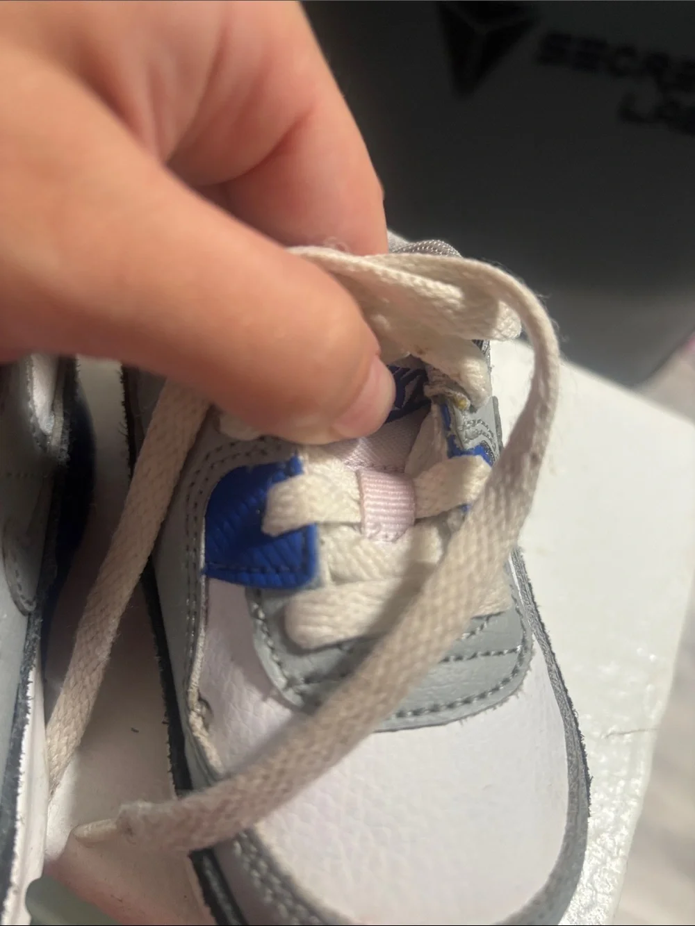 Nike Kids Sneakers in White, Gray & Blue